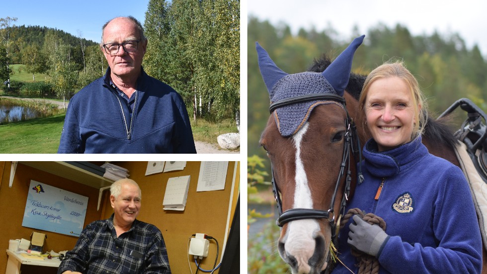 Åke Johansson, Sven-Elis Johansson och Helen Bizzotto, vid Kinda Golfklubb, Kisa skyttegille respektive Kinda ridklubb, är några av de som får ta del av årets fondbidrag.