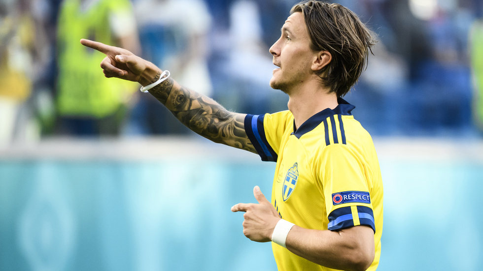 Kristoffer Olsson i matchen mot Slovakien.