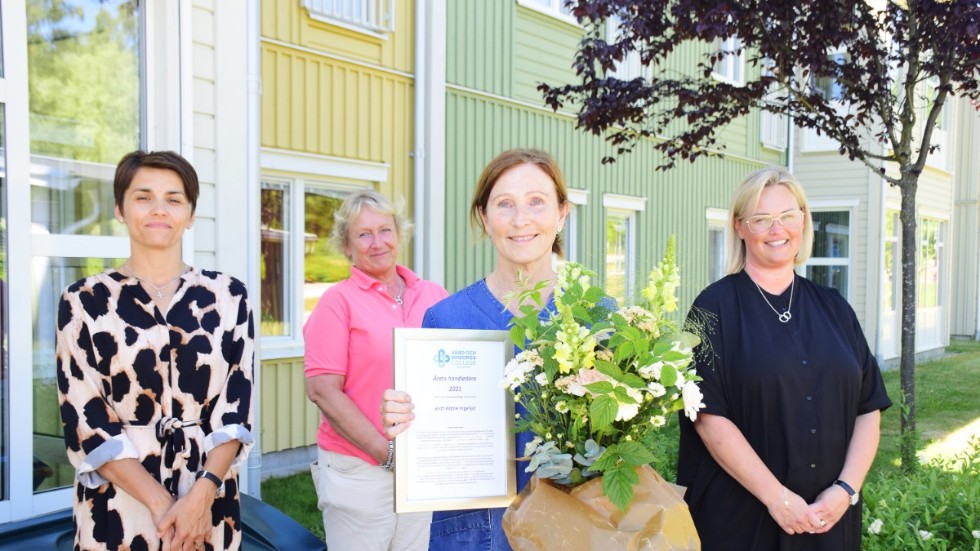 Britt-Marie Ingelsjö, Merima Husic, Annelie Medling och Boel Vigren Gustafsson vid Vimarhaga.