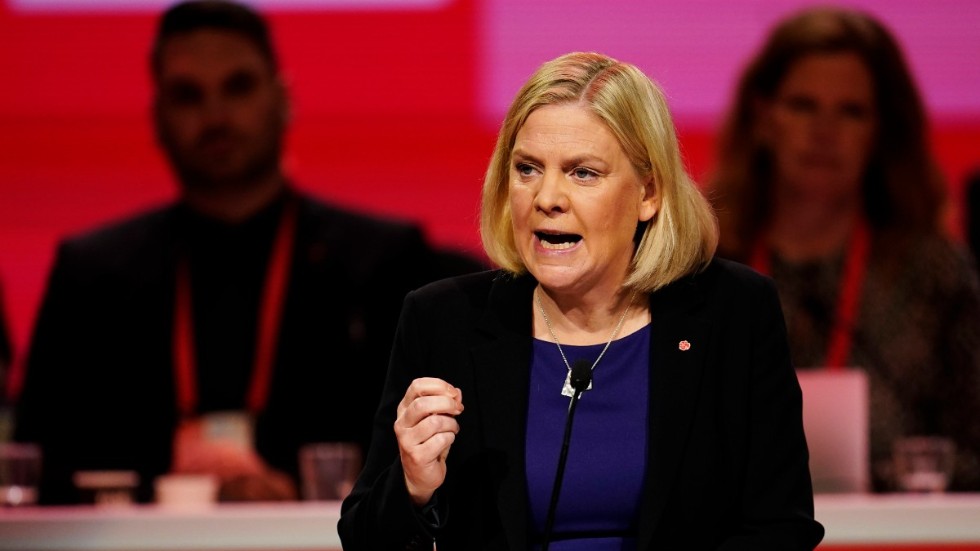 Magdalena Andersson höll sitt så kallade linjetal på partikongressen fredagen den femte november. 