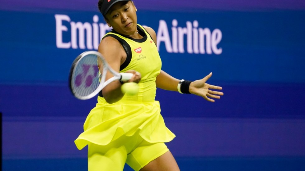 Naomi Osaka, Japan, i samband med en US Open-match tidigare i år. Arkivbild.