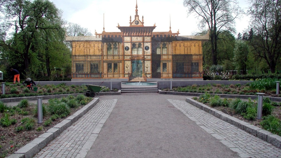 Insändarskribenten vill se paviljongen i Trädgårdsföreningen återuppbyggt i dess ursprungliga form från 1881.
