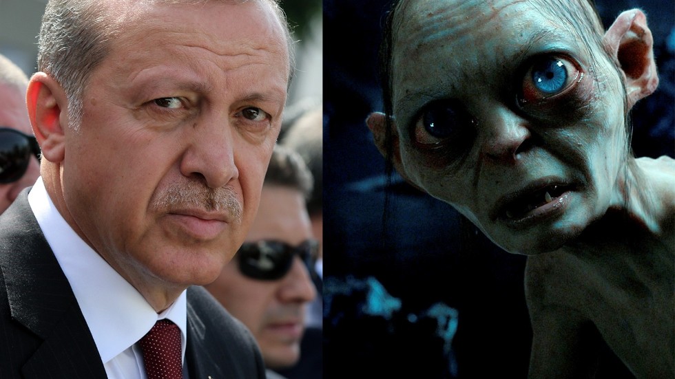 Att jämföra Turkiets president Erdogan med Gollum från Sagan om Ringen? I Sverige är det tack och lov inget brott att förolämpa Erdogan.