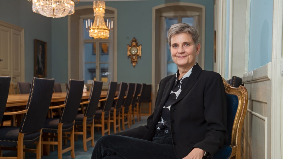 Helena Jäderblom, justitieråd och ordförande för Högsta förvaltningsdomstolen, tilldelas franska Hederslegionen. Pressbild.
