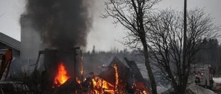 Brand hotade ladugård