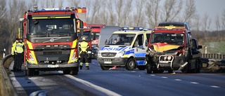 Flera kollisioner – besvärligt trafikläge i Skåne