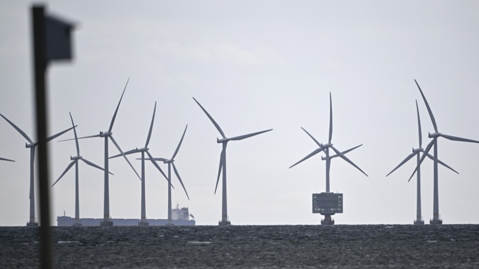 Havsbaserade vindkraftverk utanför Bunkeflostrand. Arkivbild.