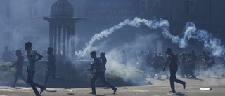 Tårgas mot demonstranter i Sri Lanka