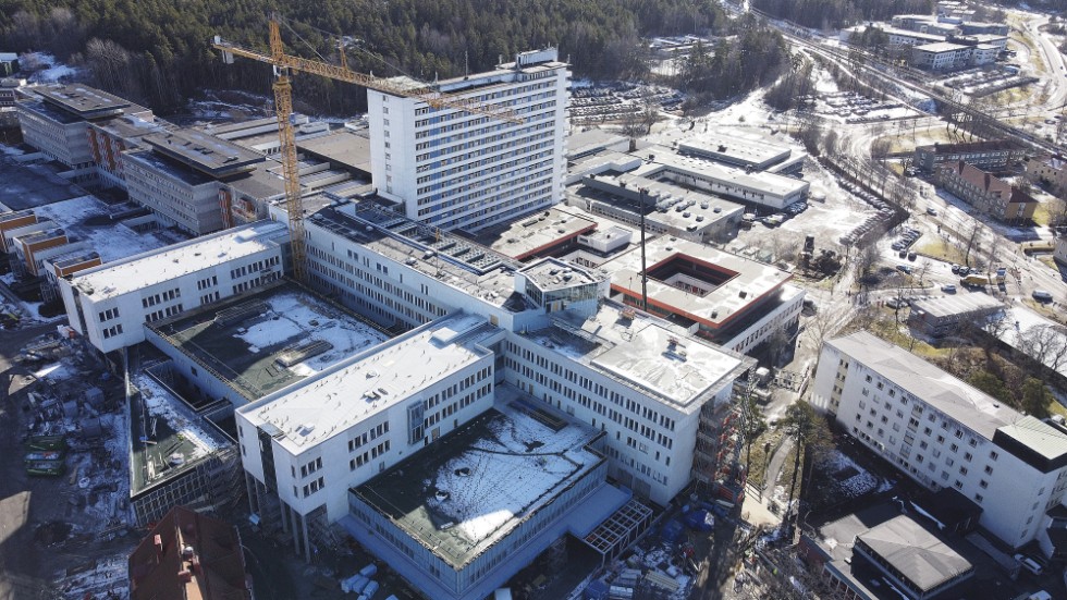 Mälarsjukhuset i Eskilstuna under ombyggnad.