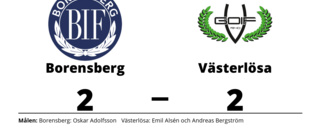 Västerlösa fixade en poäng mot Borensberg