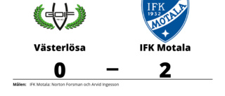 Förlust för Västerlösa hemma mot IFK Motala