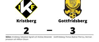 Tuff match slutade med förlust för Kristberg mot Gottfridsberg
