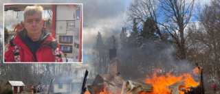 TV+BILDER: Villa i Burs brann ner till grunden • Polisen utreder