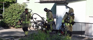 Brand i bostad var torrkokning