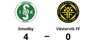 Västervik FF föll mot Smedby med 0-4