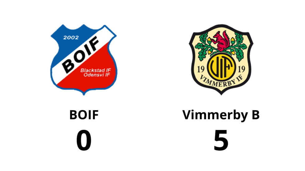 B.O.IF förlorade mot Vimmerby IF B