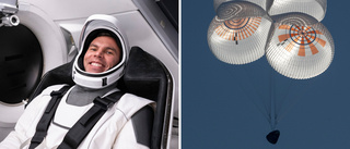 Linköpingsastronauten har landat på jorden – se landningen här