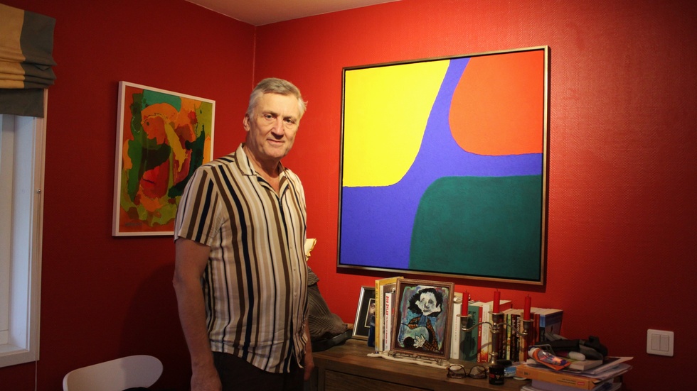 Roger Svensson är färgstark i sitt måleri. Han experimenterar med uttrycken och följer inga mallar. 