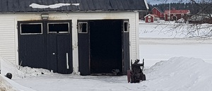 Garagebrand i Öjebyn: "Det brann med öppna lågor"