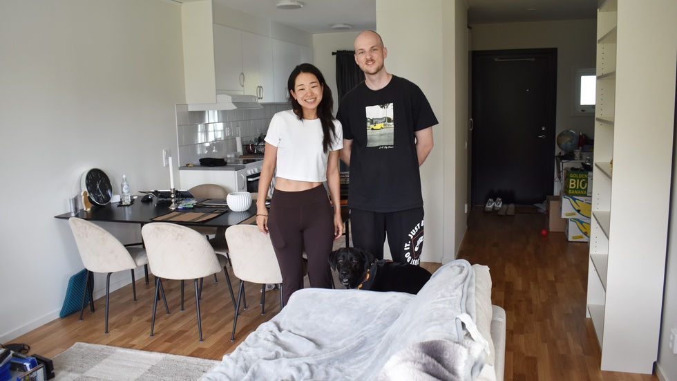 Thanks to the open-plan living area Andreas and Kaho finds the apartment spacious.