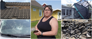 Tromb i Piteå orsakade stor skada på Marinas hus: "En chock"