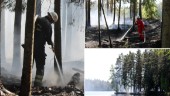 Skogsbrand utanför Rumskulla – upptäcktes av brandflyget