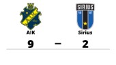 Bottennapp för Sirius borta mot AIK