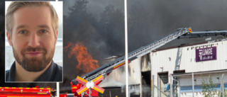 Stor brand på Lumire totalförstörde byggnad