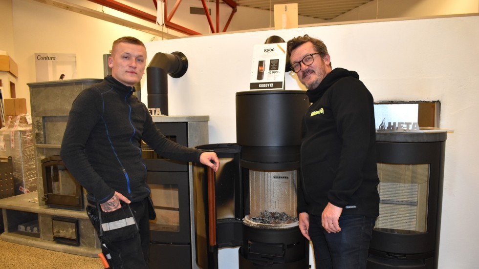 William Lynbech och Tom Lynbech på Energihuset i Vimmerby.