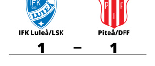 Oavgjort för Piteå/DFF mot IFK Luleå/LSK på bortaplan