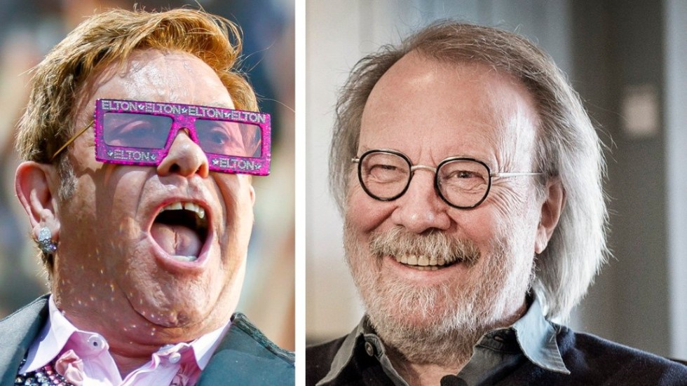Veteranerna Elton John och Benny Andersson vill erövra ny mark på ungdomsappen Tiktok med ett låtsamarbete. Arkivbild.