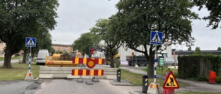 Väg i Linköping åter blockerad av vägbygge – flera busshållplatser avstängda 