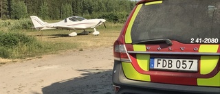 Flygplan tvingades nödlanda utanför Katrineholm