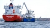 Här överförs rysk naturgas mellan fartygen – precis utanför Visby hamn • "Kan vara ett sätt att runda restriktionerna"