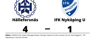 Hälleforsnäs klart bättre än IFK Nyköping U på Edströmsvallen