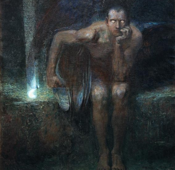 "Lucifer", målning av Fraz Stuck från 1890. 