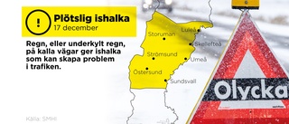 SMHI varnar för plötslig ishalka – gäller stora delar av Norrland