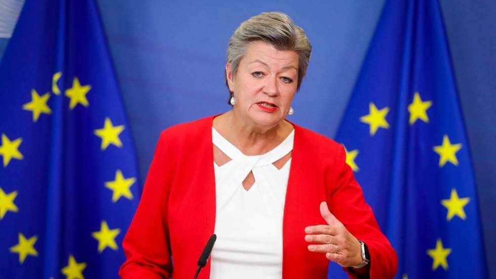 Ylva Johansson är kommissionär i EU med ansvar för bland annat migration. 