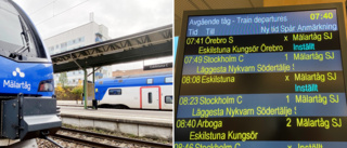 De täta avgångarna från Eskilstuna och Strängnäs gjorde att SJ ställde in tåg