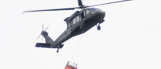 Hög brandrisk – helikoptrar i beredskap