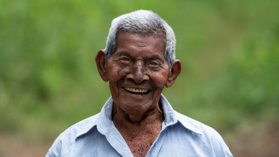Saturnino Lopez, 94, bor i byn Dulce Nombre i Nicoya Peninsula, en av världens fem blå zoner.