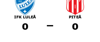 Mållöst för IFK Luleå och Piteå