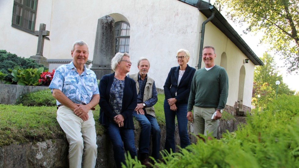 Fem representanter från pastoratets fem församlingar. Göran Lindgren, Ann Johansson, Mathias von Wachenfeldt, Gun Andersson och Patric Grip.