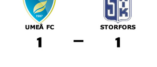 Oavgjort för Storfors borta mot Umeå FC
