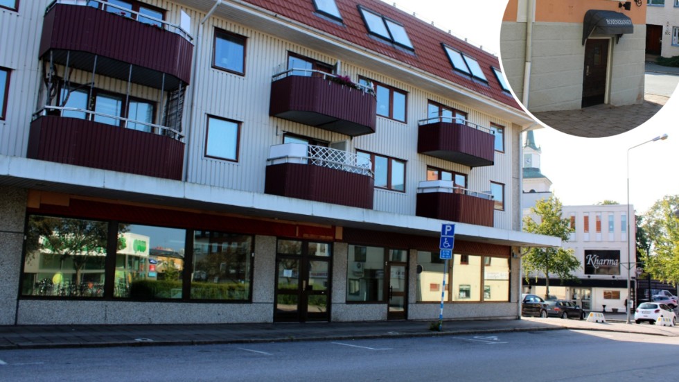 Lokalerna på Drottninggatan 20 och Stora Torget 2 (runda bilden) saknar nya hyresgäster. "Hittills är det fel verksamheter som hört av sig", säger Niklas Andersson på Fogelvik Fastigheter AB.