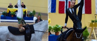 Nora och Hilma gör volter på hästar – och vann SM