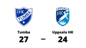 Uppsala HK föll med 24-27 mot Tumba