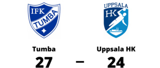 Uppsala HK föll med 24-27 mot Tumba