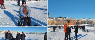 Ett myller av liv och rörelse på Luleås populära isväg