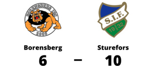 Borensberg föll med 6-10 mot Sturefors